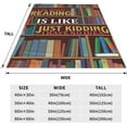 thumbnail image 2 of Book Lovers Gift Blanket Librarian Gifts Throw Blanket 60"x80" Lightweight Book Club Gifts for Reading Lover Bookish Literary Gift Idea Bookworm Gift Book Poster Decoration Couch Bedroom Living Decor, 2 of 6