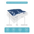 thumbnail image 5 of Quilts Full Size, Navy Blue Coastal Soft Comforter Bedding Set for Bed, White Summer Beach Nautical Ocean Lightweight Quilted Bedspread with Pillow Cover(2 Pieces) for All Season, 78x90 Inch, 5 of 6