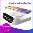 thumbnail image 4 of 3-in-1 Wireless Charger with LED Digital Alarm Clock and Temperature Display, 15W Fast Charging Stand for Phone and Watch, Multifunctional Desk Clock for Home and Office, 4 of 6