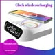 thumbnail image 4 of Pisexur Electrónica para Hombres 3 en 1 15W Cargador Inalámbrico Reloj Pantalla Digital LED Reloj Despertador Pantalla de Temperatura Soporte de Carga Inalámbrica Electrónica para Niños, Organizador, 4 of 6