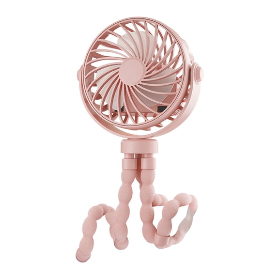 Portable Clip On Fan for Baby Car Seat, USB Rechargeable Flexible Tripod 3 Speed Adjustable Small Cooler for Stroller Study Desk Outdoor Travel