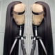 thumbnail image 2 of Brazilian Long Straight Human Hair Wigs 13x4 13x6 Lace Front Wig For Women Real Hair Frontal Closure Wig Pre Plucked 18-38 Inches, 2 of 4
