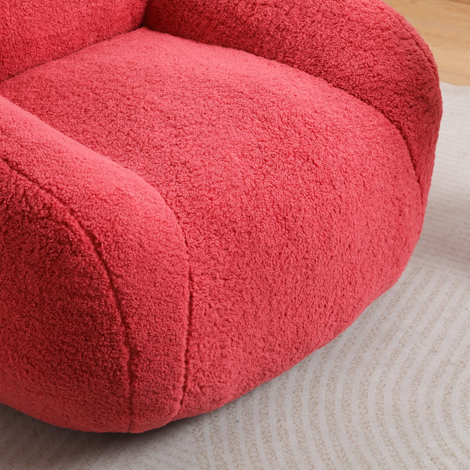 Jopath Bean Bag Chair, Bean Bag Sofa for Adults Comfy Beanbag Giant Bean Bag Couch with Armrest Large for Gaming Reading Living Room Bedroom Apartment Rose Red