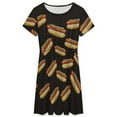 thumbnail image 3 of Hot Dog Dress Fashion Beach Short Sleeve Dresses Female Party Printed Sundress, 3 of 7