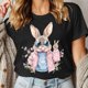 thumbnail image 2 of Camiseta de Cuello Redondo de Manga Corta de la Mujer, Top de Moda para Invierno Y Primavera Impresa de Navidad Casual 3/4, 2 of 7