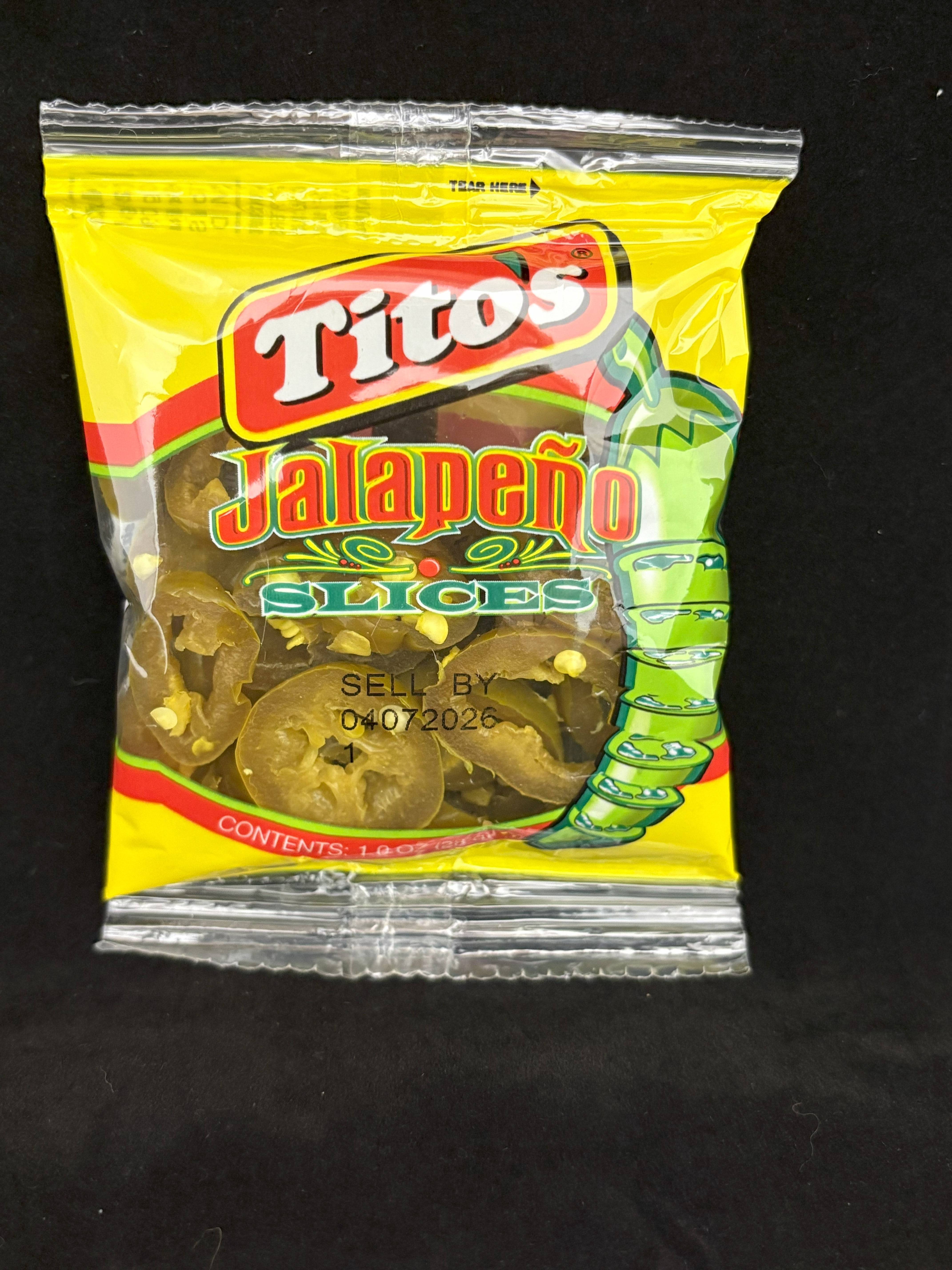 48 count Display of 1.0 oz Sliced Jalapeno Packages