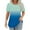 Multicolor7, variant on fatyb Womens Gradient Color Shirts Short Sleeve Crewneck Casual Tunic Tops Pleated Loose Dressy Blouses