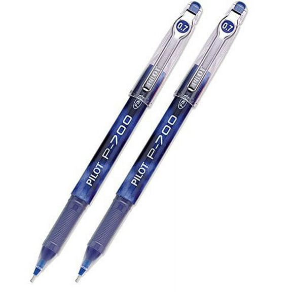 Pilot P-700 Rollerball Stick Gel Pen, Blue Ink, Fine Point 2-PACK(38611)