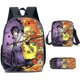 thumbnail image 1 of unids/set Naruto impreso niños niñas mochila + bolso cruzado + estuche de lápices bolso escolar conjunto regalos, 1 of 3