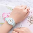 thumbnail image 4 of Reloj redondo de moda con correa de silicona de reloj de pulsera de cuarzo clásico con patrón lindo, 4 of 7