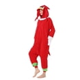 thumbnail image 5 of Pijama de invierno de dibujos animados de Sonic The Hedgehog para adultos, mono de peluche, juego de cosplay, pijama de cuerpo completo, linda pareja de una pieza, 5 of 5