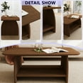 thumbnail image 5 of LiviNest Modern Coffee Table: Rectangular Wooden Design with Storage Shelf - Minimalist Living Room Furniture for Small Spaces & Apartment Decor, 5 of 6