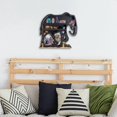 thumbnail image 5 of Elephant Crystal Wall Rack Wooden Wall Rack Crystal Display Storage Rack Hanging Floating Rack, 5 of 6