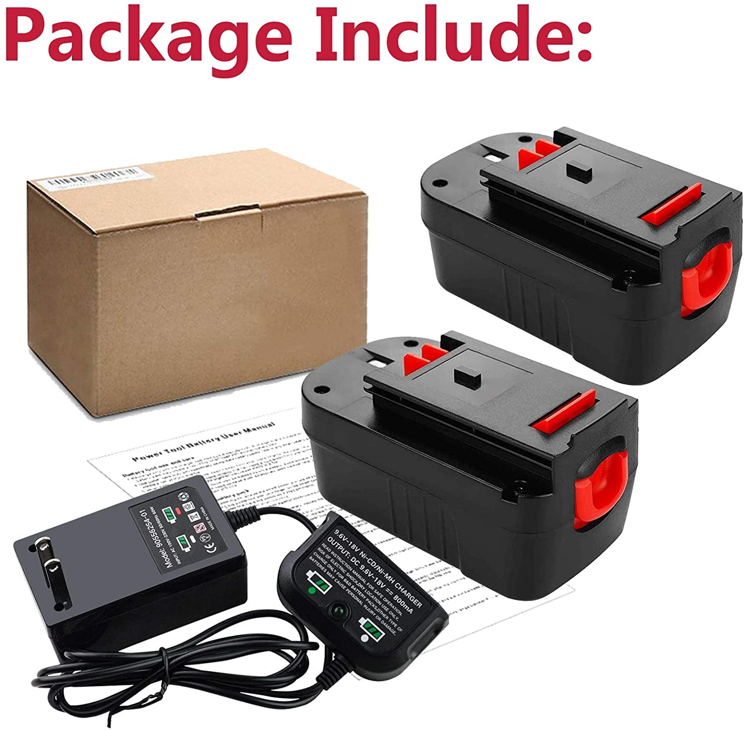 Buy BLACK+DECKER 18 Volt Battery NiCd 2-Pack (HPB18-OPE2) Online at  desertcartINDIA