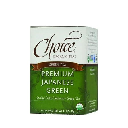 (2 Pack) Choice Organic Premium Japanese Green Tea, 16 Count (Best Japanese Green Tea Bags)