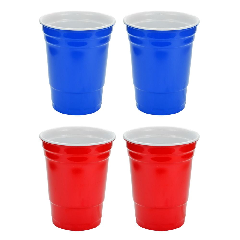 Wholesale Party World 10pk Plastic Cup- 16oz- Red and Blue