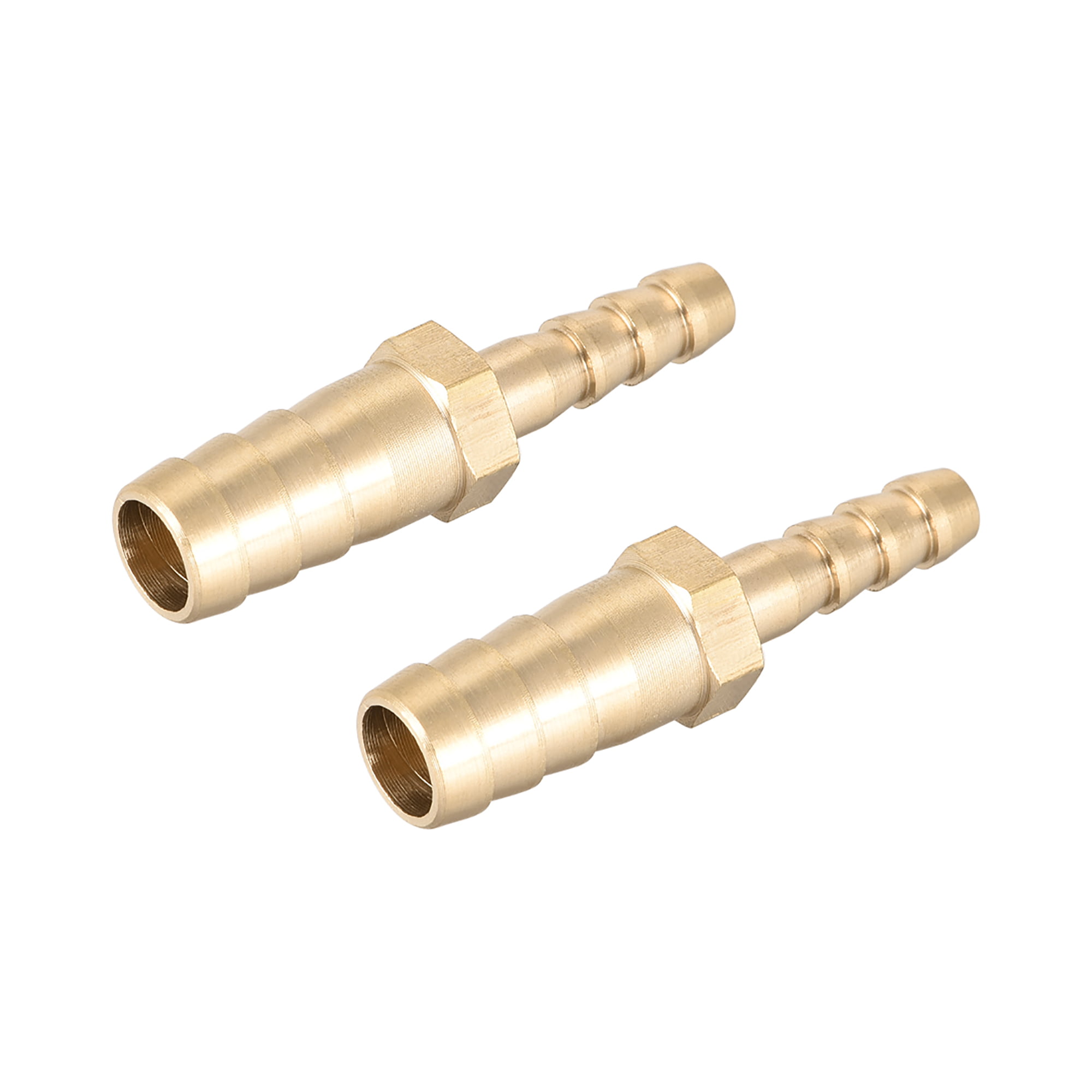 2PCS 6mm Brass Elbow 90 Degree Hose Barb Coupler Connector Pipe Fitting Air Gas 