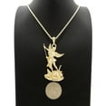 thumbnail image 3 of iJewelry2 Gold-tone Saint Michael Archangel Pendant Rope Chain Necklace 18'', 3 of 3