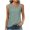 Green, variant on Women's Sleeveless Tops Casual V-Neck Button Front Hollow Out Asymmetrical Neckline Loose Fit Party Vacation T-Shirt, Wine S