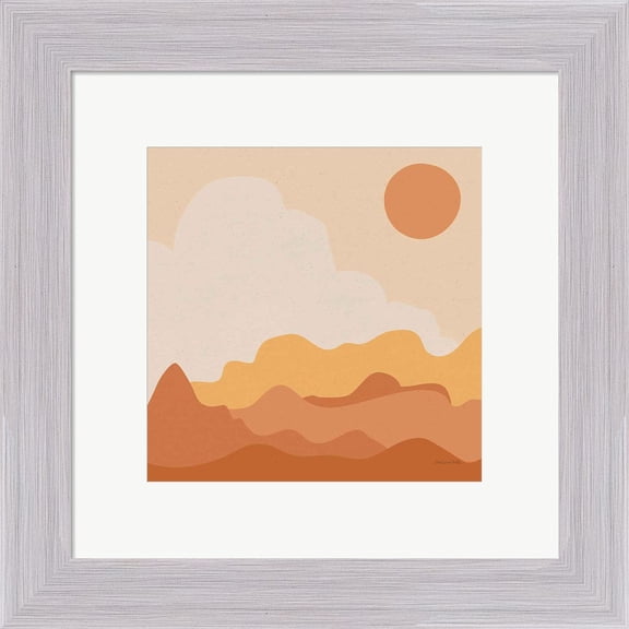 Great Art Now Mountainous I Orange by Sara Zieve Miller, Framed Wall Art, 14.5W x 14.5H