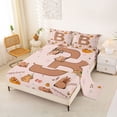 thumbnail image 2 of Erosebridal Cute Capybara Kid Queen Sheet Sets, Brown Letter B Bed Set, 4-Piece, 2 of 5