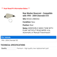 thumbnail image 2 of Rear Washer Reservoir - Compatible with 1994 - 2004 Chevy S10 1995 1996 1997 1998 1999 2000 2001 2002 2003, 2 of 2