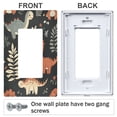 thumbnail image 3 of Yayeee Rocker Switch Wall Plate 1-Gang 4.6"x2.9" Home Decorative Outlet Cover, Gray Dinosaur, 3 of 6