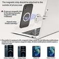 thumbnail image 3 of Magnetic Laptop Stand, Adjustable Side Phone Screen Holder for iPhone 14 Plus/ iPhone 13 Pro Max/ iPhone 12, Foldable Laptop Extender, Silver, 3 of 5