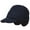 Navy Blue, variant on Men Winter Visor Brim Earflap Beanie Hat Knitted Thicken Plush Lined Warm Ear Protection Knitted Hat (Navy Blue)