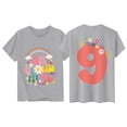 thumbnail image 3 of Rhuody Tops For Girl Short Sleeve Tee O Neck Tops Number Prints T Shirt Comfortable Girl Summer Tops 0-1 Years Grey, 3 of 3