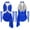Blue, variant on Girls Sleeveless Rhinestone Lyrical Ballet Dance Bodysuit with Gloves Gymnastics Dancewear Orange 8