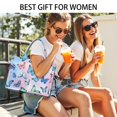 thumbnail image 5 of Large Capacity Tote Bag,Colorful Butterfly Pastel Pattern Handbag Fashion Luxury Tote Bag,15.7"x13"x 5.1" Inches,Laptop Compatible, 5 of 6