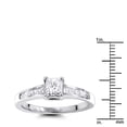 thumbnail image 3 of Ladies 14K Natural 0.9 Ctw Diamond Designer Engagement Ring For Her (White Gold Size 9), 3 of 3