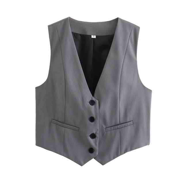 Chaleco ajustado sin mangas de estilo informal europeo y americano de verano de 15 colores para mujer