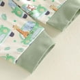 thumbnail image 6 of Staki Baby Boys Clothes Baby Boys 2PCS Pants Sets Short Sleeve Romper Print Pants Sets Summer Clothes 3 6 Months(Beige, 3-6 Months), 6 of 6
