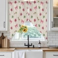 thumbnail image 6 of Valentine's Day Swag Valances for Windows, Kitchen Window Curtains Over Sink, Spring Roses Romantic Pink Bows Vintage Window Treatment Curtains for Living Room/Bedroom Curtains 2 Panel Sets 36"x45", 6 of 8