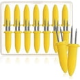 thumbnail image 1 of 16x Corn On The Cob Skewers With Stainless Steel Pins, Rust Resistant - Reusable Corn Skewers - Grill (16 Pack - Corn), 1 of 5
