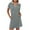 Gray, variant on Admvng Summer Dresses for Women 2025 Lapel Collared V Neck Solid Casual Dress with Pockets S-2XL