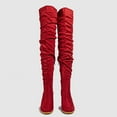 thumbnail image 6 of Over The Knee High Boots For Women Pull On Side Zipper Block Heel Thigh High Boots, 6 of 9