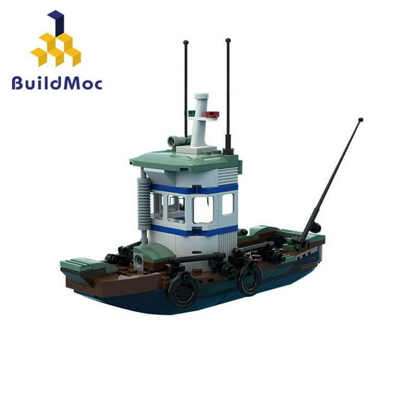 MOC-46103 Old fishing boat adult building blocks compatible with Lego building blocks