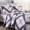 thumbnail image 3 of MarCielo 3 Piece Printed Quilt Set Lightweight Bedspread Set B024, 3 of 10
