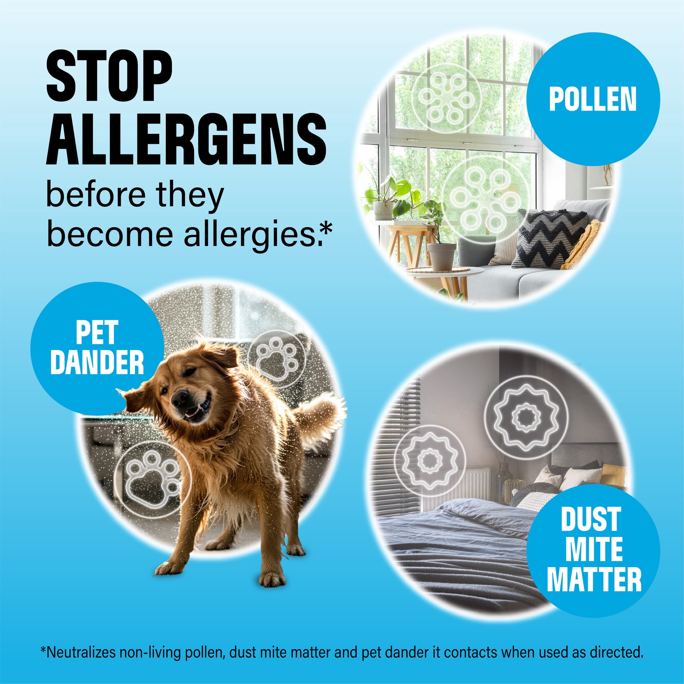 Clorox PURE Allergen Neutralizer Daily Air Spray, Fights Pet Odors, Fresh Scent, 8 Ounces