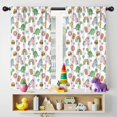 thumbnail image 5 of Blackout Kids Curtains,White Cartoon Dinosaurs Unicorns Pattern Childrens Insulated Curtains Set Of 2,Bedroom Essentials,Toddler Room Decor 42"x54", 5 of 5