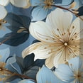 thumbnail image 4 of Designart "Nostalgic Blue Floral Romance" Floral Blackout Curtain Single Panel, 4 of 4