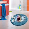 thumbnail image 5 of 1 Uds. Pegatinas estereoscópicas 3d a través de la pared, pegatinas de tiburones marinos, póster de pared con personalidad creativa, papel tapiz autoadhesivo de 60x60cm, 5 of 5