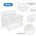 HSUNNS 4in1 Convertible Mini Crib In White, Certified Baby Safe Crib