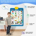 thumbnail image 3 of Toddler Learning Toys Electronic Alphabet Poster, Alphabet ABC&123 Wall Chart for Children, Learning Toys with Music, Various Patterns Educational Toys for 3+Years, Blue, 3 of 9