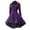 Purple, variant on QENGING Spring Dresses for Women Plus Size Vintage Gothic Court Square Collar Patchwork Princess Dress Black 2023 Casual