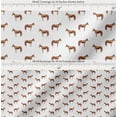 thumbnail image 2 of Soimoi White Cotton Poplin Fabric Horse & Dot Animal Print Fabric by the Yard 42 Inch Wide, 2 of 7