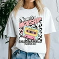 thumbnail image 3 of Retro Cassette Made To Worship Psalms Christian Music, Jesus Shirt, Easter Shirt, Christian Easter TShirt, He Has Rizzen Tee, 3 of 5